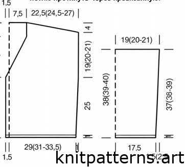 Cropped cardigan knitting pattern free size schematic inches