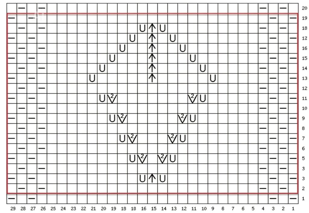 Simple knitted cardigan pattern knitting chart