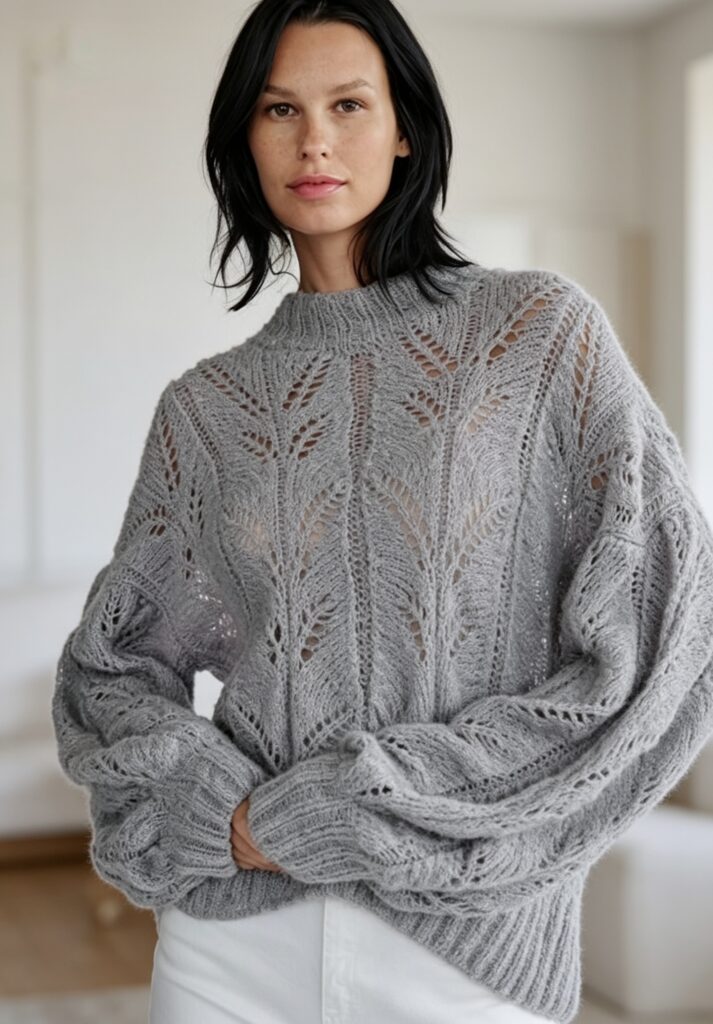Lace Sweater Knitting Pattern Free