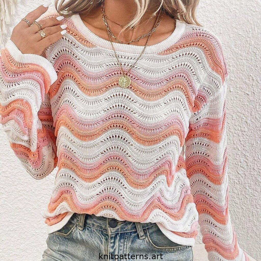 Block Wave Pullover pattern