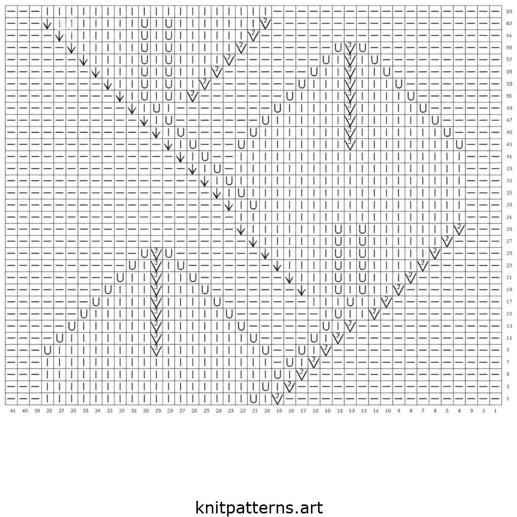 Leaf Lace Pullover pattern chart