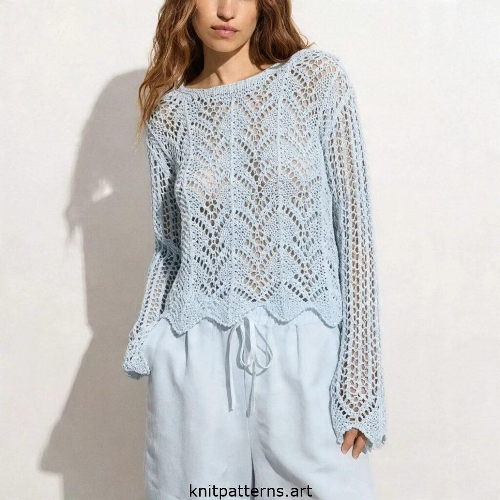 Summer Lace Sweater Knitting Pattern free