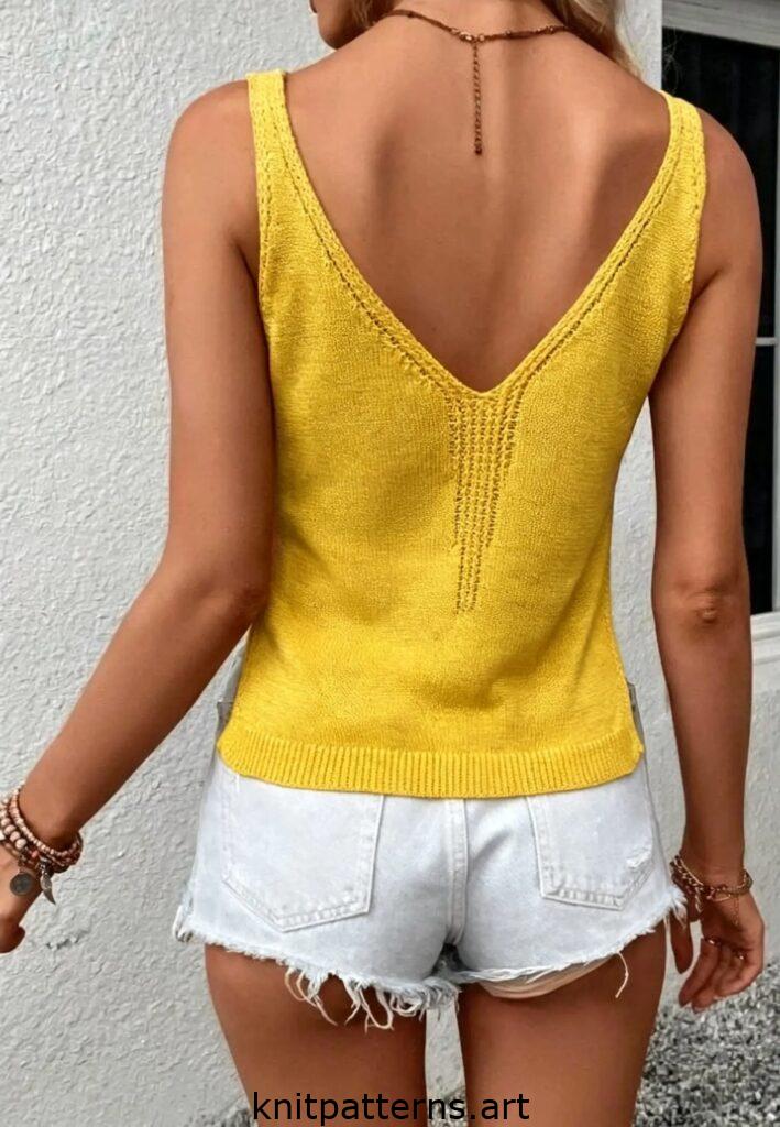 Free knitted V neck top pattern free