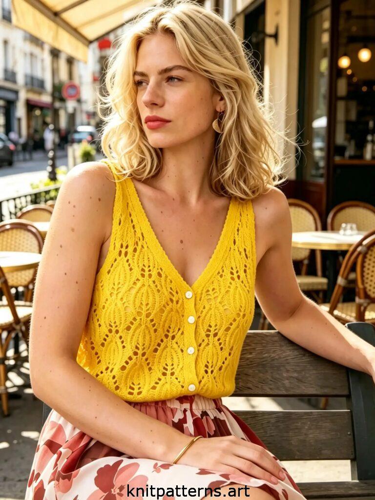 Lace knit top pattern