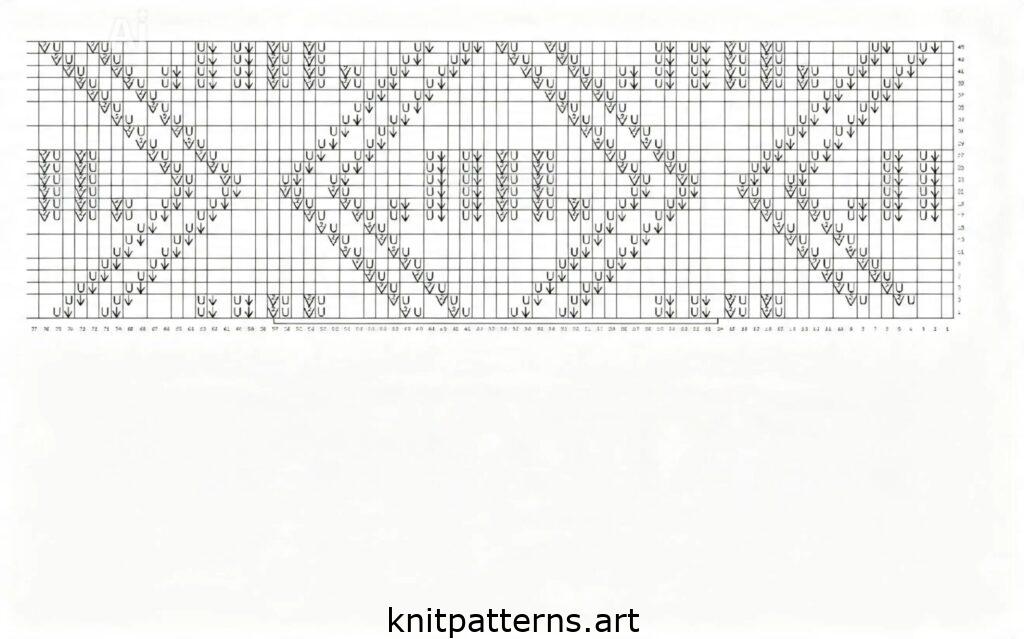 Lace knit vest chart