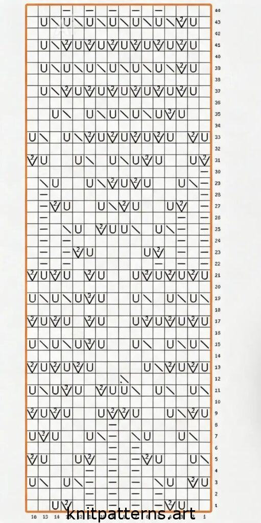 Mesh lace vest chart