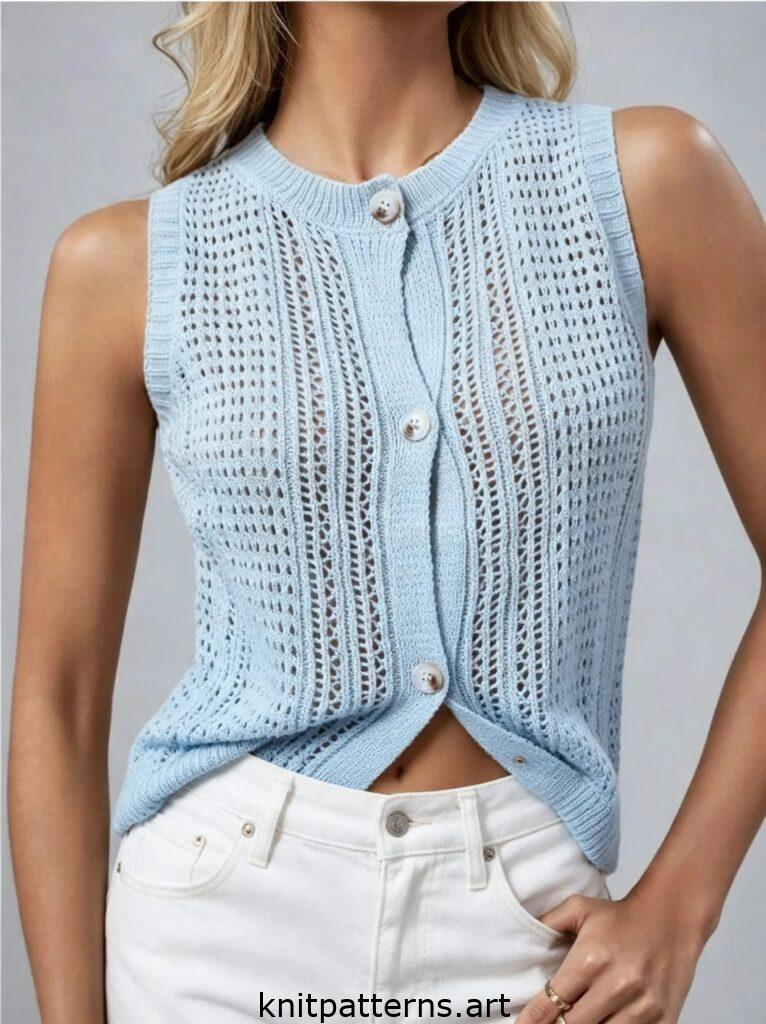 Simple mesh lace top pattern