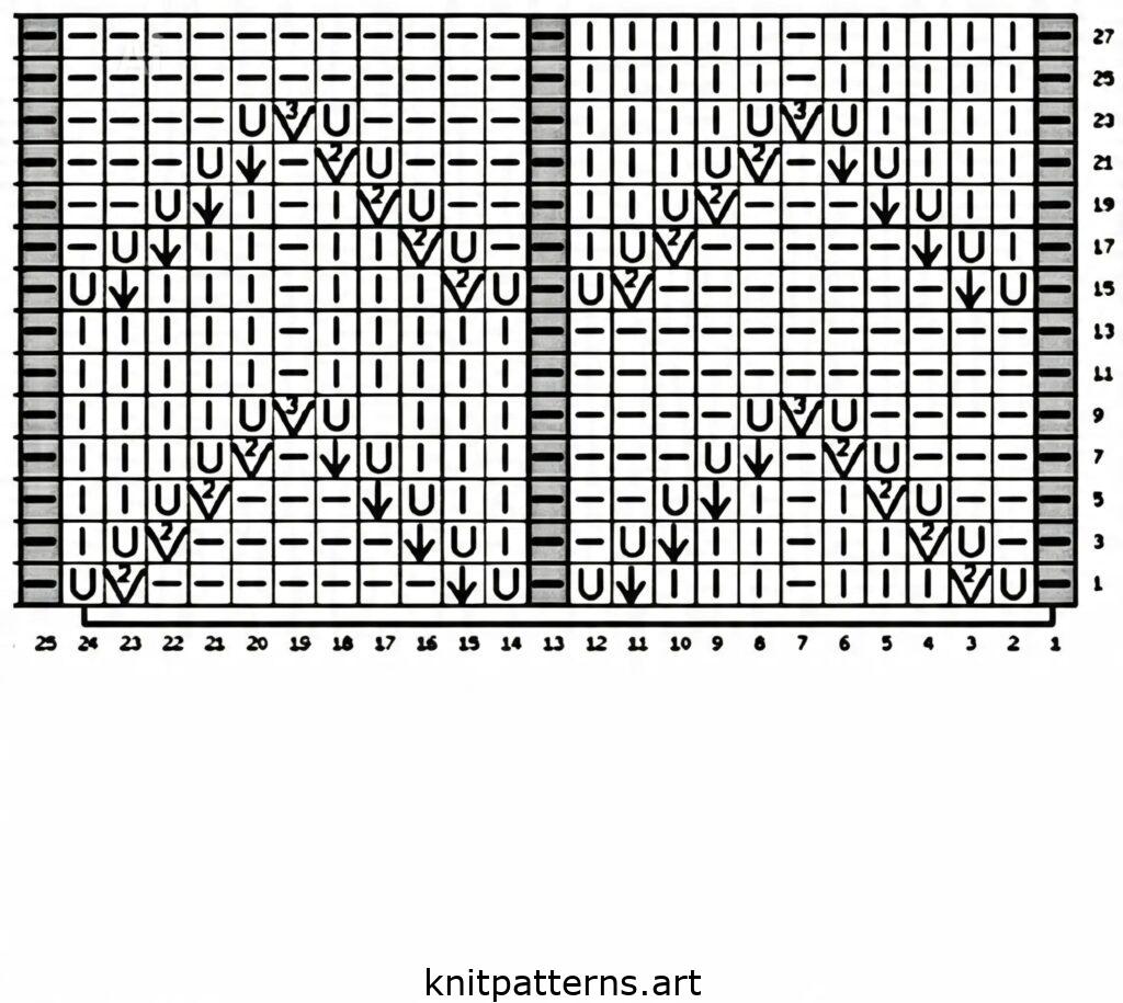 cozy oversized pullover knitting pattern chart
