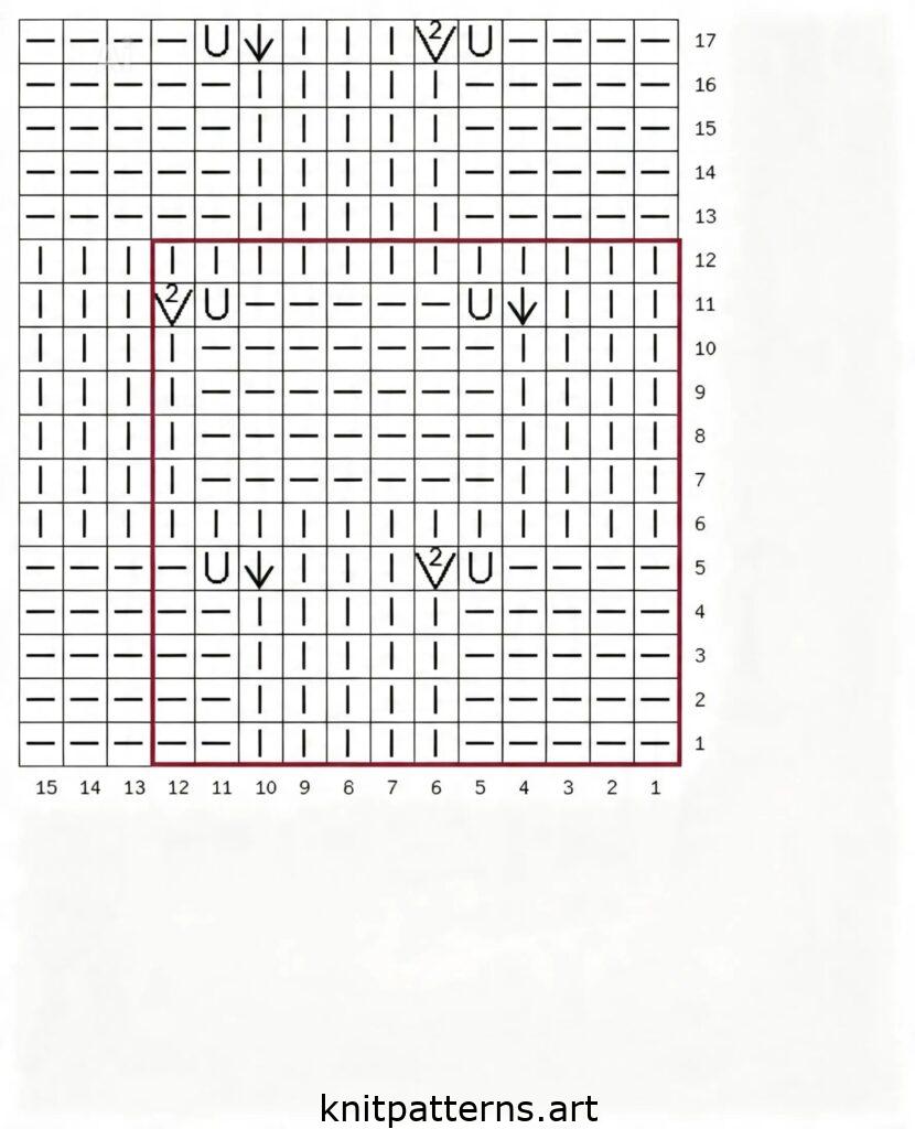 openwork knit sweater pattern chart